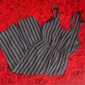 Dark blue and white jumpsuit